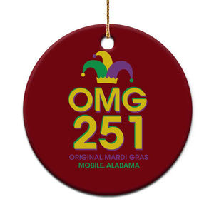 Funny Mardi Gras In Mobile Alabama Ceramic Ornament OMG 251 Original Mardi Gras Jester Hat TS11 1pc Red Print Your Wear