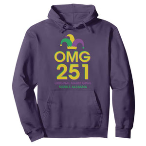 Funny Mardi Gras In Mobile Alabama Hoodie OMG 251 Original Mardi Gras Jester Hat TS11 Purple Print Your Wear