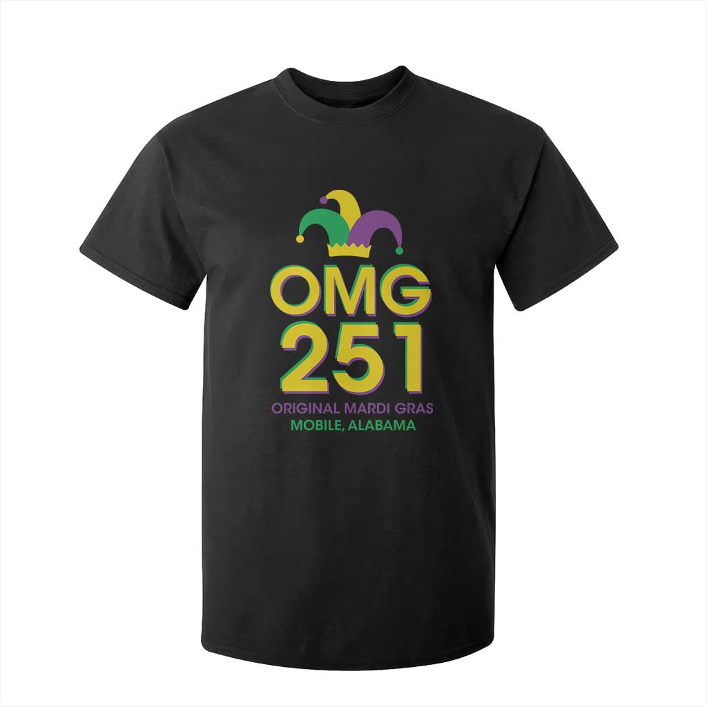 Funny Mardi Gras In Mobile Alabama T Shirt For Kid OMG 251 Original Mardi Gras Jester Hat TS11 Black Print Your Wear