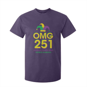 Funny Mardi Gras In Mobile Alabama T Shirt For Kid OMG 251 Original Mardi Gras Jester Hat TS11 Purple Print Your Wear