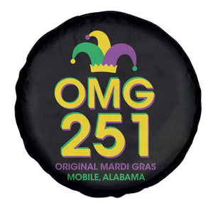 Funny Mardi Gras In Mobile Alabama Spare Tire Cover OMG 251 Original Mardi Gras Jester Hat TS11 Print Your Wear