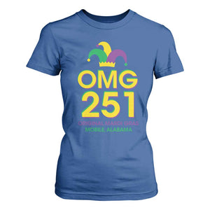 Funny Mardi Gras In Mobile Alabama T Shirt For Women OMG 251 Original Mardi Gras Jester Hat TS11 Royal Blue Print Your Wear