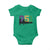 Funny Mardi Gras Mobile Alabama Baby Onesie 251 Skyline Area Code Glitter Print TS11 Irish Green Print Your Wear