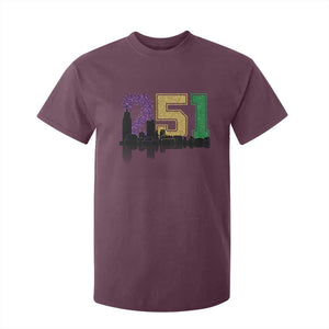 Funny Mardi Gras Mobile Alabama T Shirt For Kid 251 Skyline Area Code Glitter Print TS11 Maroon Print Your Wear