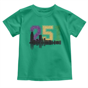 Funny Mardi Gras Mobile Alabama Toddler T Shirt 251 Skyline Area Code Glitter Print TS11 Irish Green Print Your Wear