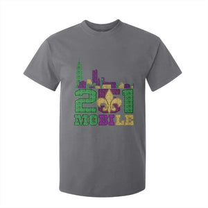 Funny Mardi Gras Mobile Alabama 251 T Shirt For Kid Skyline Area Code Glitter Print TS11 Charcoal Print Your Wear