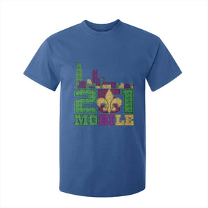 Funny Mardi Gras Mobile Alabama 251 T Shirt For Kid Skyline Area Code Glitter Print TS11 Royal Blue Print Your Wear