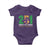 Funny Mardi Gras Mobile Alabama 251 Baby Onesie Where It All Started Area Code Glitter Print TS11 Purple Print Your Wear