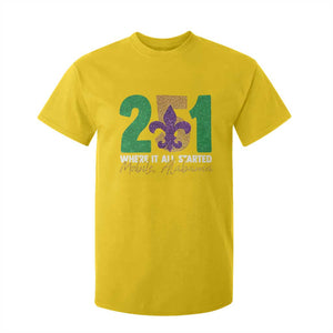 Funny Mardi Gras Mobile Alabama 251 T Shirt For Kid Where It All Started Area Code Glitter Print TS11 Daisy Print Your Wear