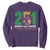 Funny Mardi Gras Mobile Alabama 251 Sweatshirt Where It All Started Area Code Glitter Print TS11 Purple Print Your Wear