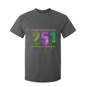 Funny Mardi Gras In Mobile Alabama 251 T Shirt For Kid Skyline Area Code TS11 Dark Heather Print Your Wear
