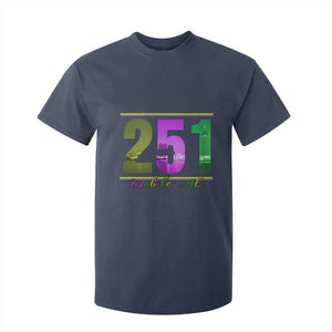 Funny Mardi Gras In Mobile Alabama 251 T Shirt For Kid Skyline Area Code TS11 Navy Print Your Wear