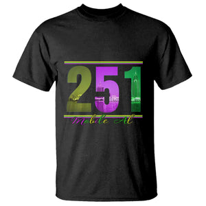 Funny Mardi Gras In Mobile Alabama 251 T Shirt Skyline Area Code TS11 Black Print Your Wear