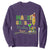 Funny Mardi Gras Drinking Team Sweatshirt Cocktails Wine Crawfish Beads Glitter Print TS11 Purple Print Your Wear