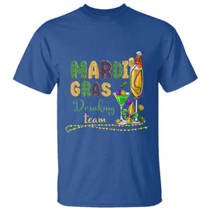 Funny Mardi Gras Drinking Team T Shirt Cocktails Wine Crawfish Beads Glitter Print TS11 Royal Blue Print Your Wear