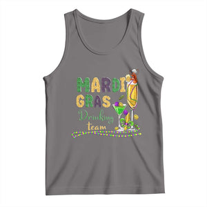 Funny Mardi Gras Drinking Team Tank Top Cocktails Wine Crawfish Beads Glitter Print TS11 Deep Heather Print Your Wear