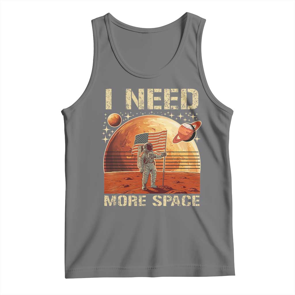 Funny Trump Mars 2025 Tank Top I Need More Space American Flag Astronauts Space TS11 Black Heather Print Your Wear
