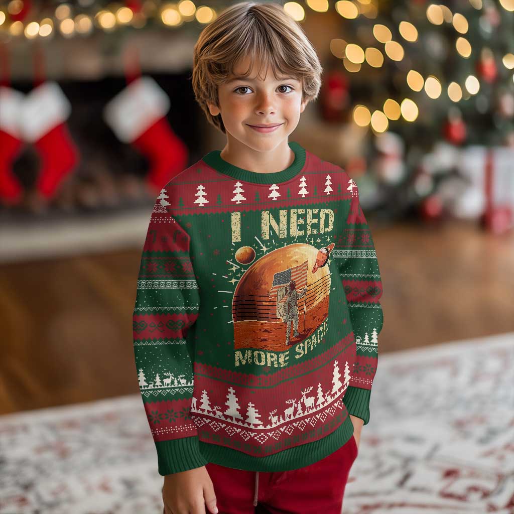 Funny Trump Mars 2025 Ugly Christmas Sweater I Need More Space American Flag Astronauts Space TS11 Christmas Print Your Wear