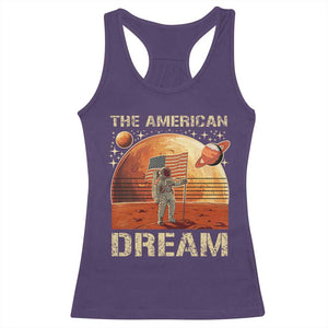 Funny Trump Mars 2025 Racerback Tank Top The American Dream American Flag Astronauts Space TS11 Purple Print Your Wear