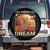 Funny Trump Mars 2025 Spare Tire Cover The American Dream American Flag Astronauts Space TS11 No hole Black Print Your Wear