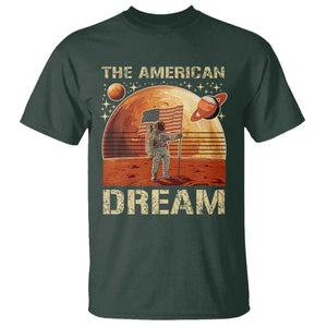 Funny Trump Mars 2025 T Shirt The American Dream American Flag Astronauts Space TS11 Dark Forest Green Print Your Wear