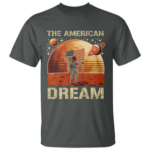 Funny Trump Mars 2025 T Shirt The American Dream American Flag Astronauts Space TS11 Dark Heather Print Your Wear