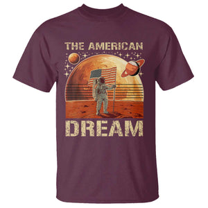 Funny Trump Mars 2025 T Shirt The American Dream American Flag Astronauts Space TS11 Maroon Print Your Wear