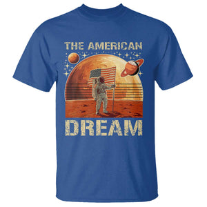 Funny Trump Mars 2025 T Shirt The American Dream American Flag Astronauts Space TS11 Royal Blue Print Your Wear