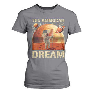 Funny Trump Mars 2025 T Shirt For Women The American Dream American Flag Astronauts Space TS11 Charcoal Print Your Wear