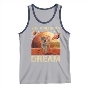 Funny Trump Mars 2025 Tank Top The American Dream American Flag Astronauts Space TS11 Athletic Heather Navy Print Your Wear