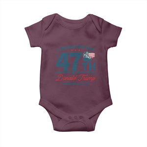 Trump Vance Liberation Day 2025 Baby Onesie 47TH President Of United States Statue Of Liberty TS11 Maroon Print Your Wear