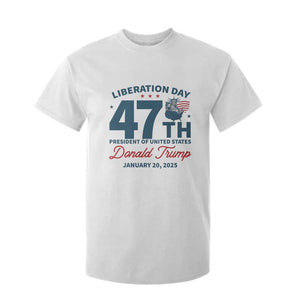 Trump Vance Liberation Day 2025 T Shirt For Kid 47TH President Of United States Statue Of Liberty TS11 White Print Your Wear