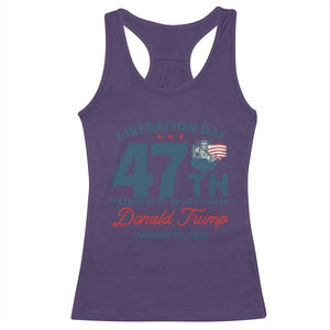 Trump Vance Liberation Day 2025 Racerback Tank Top 47TH President Of United States Statue Of Liberty TS11 Purple Print Your Wear