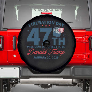 Trump Vance Liberation Day 2025 Spare Tire Cover 47TH President Of United States Statue Of Liberty TS11 Black Print Your Wear