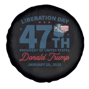 Trump Vance Liberation Day 2025 Spare Tire Cover 47TH President Of United States Statue Of Liberty TS11 Print Your Wear