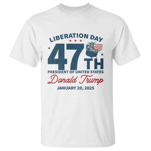 Trump Vance Liberation Day 2025 T Shirt 47TH President Of United States Statue Of Liberty TS11 White Print Your Wear