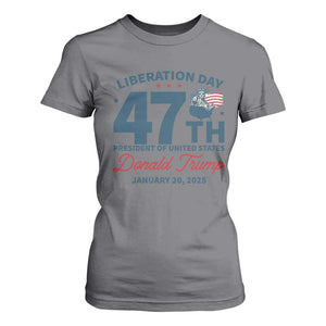 Trump Vance Liberation Day 2025 T Shirt For Women 47TH President Of United States Statue Of Liberty TS11 Charcoal Print Your Wear