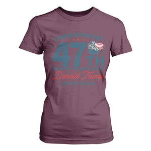 Trump Vance Liberation Day 2025 T Shirt For Women 47TH President Of United States Statue Of Liberty TS11 Maroon Print Your Wear