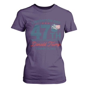 Trump Vance Liberation Day 2025 T Shirt For Women 47TH President Of United States Statue Of Liberty TS11 Purple Print Your Wear