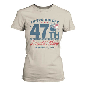 Trump Vance Liberation Day 2025 T Shirt For Women 47TH President Of United States Statue Of Liberty TS11 Sand Print Your Wear