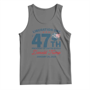 Trump Vance Liberation Day 2025 Tank Top 47TH President Of United States Statue Of Liberty TS11 Black Heather Print Your Wear