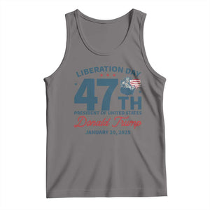 Trump Vance Liberation Day 2025 Tank Top 47TH President Of United States Statue Of Liberty TS11 Deep Heather Print Your Wear