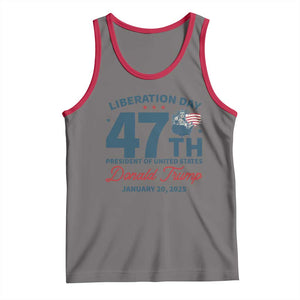 Trump Vance Liberation Day 2025 Tank Top 47TH President Of United States Statue Of Liberty TS11 Deep Heather Red Print Your Wear