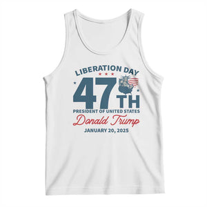 Trump Vance Liberation Day 2025 Tank Top 47TH President Of United States Statue Of Liberty TS11 White Print Your Wear