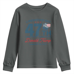 Trump Vance Liberation Day 2025 Youth Sweatshirt 47TH President Of United States Statue Of Liberty TS11 Dark Heather Print Your Wear
