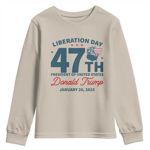 Trump Vance Liberation Day 2025 Youth Sweatshirt 47TH President Of United States Statue Of Liberty TS11 Sand Print Your Wear