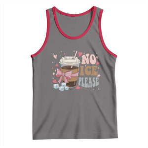 No Ice Please Tank Top Funny Coffee Lover Anti Ice Satire TS11 Deep Heather Red Print Your Wear