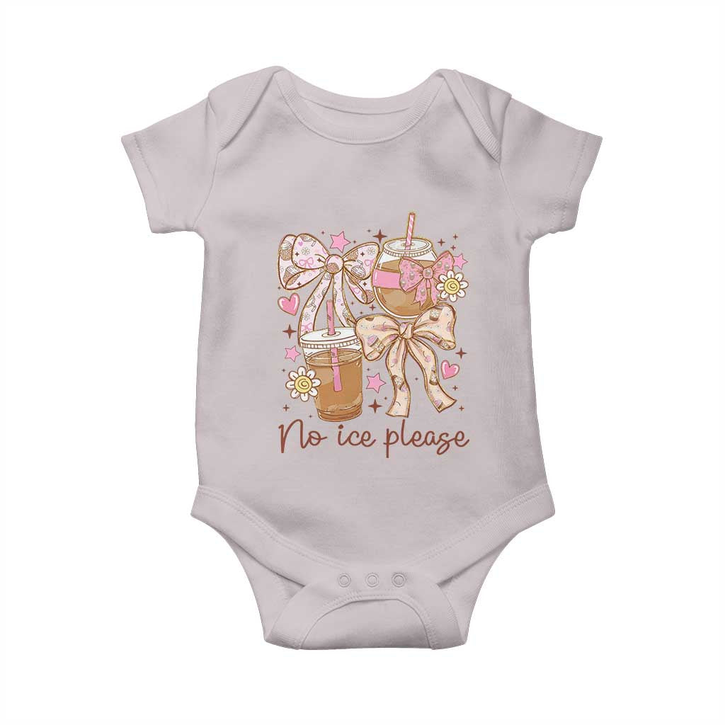 No Ice Please Baby Onesie Funny Coffee Lover Pro Immigration Political TS11 Ice Gray Print Your Wear