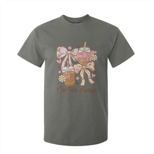 No Ice Please T Shirt For Kid Funny Coffee Lover Pro Immigration Political TS11 Military Green Print Your Wear
