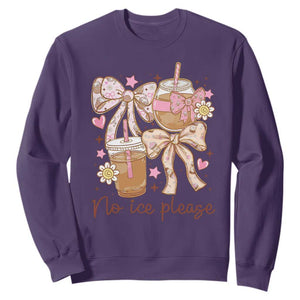 No Ice Please Sweatshirt Funny Coffee Lover Pro Immigration Political TS11 Purple Print Your Wear